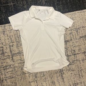 White clean adidas small golf shirt